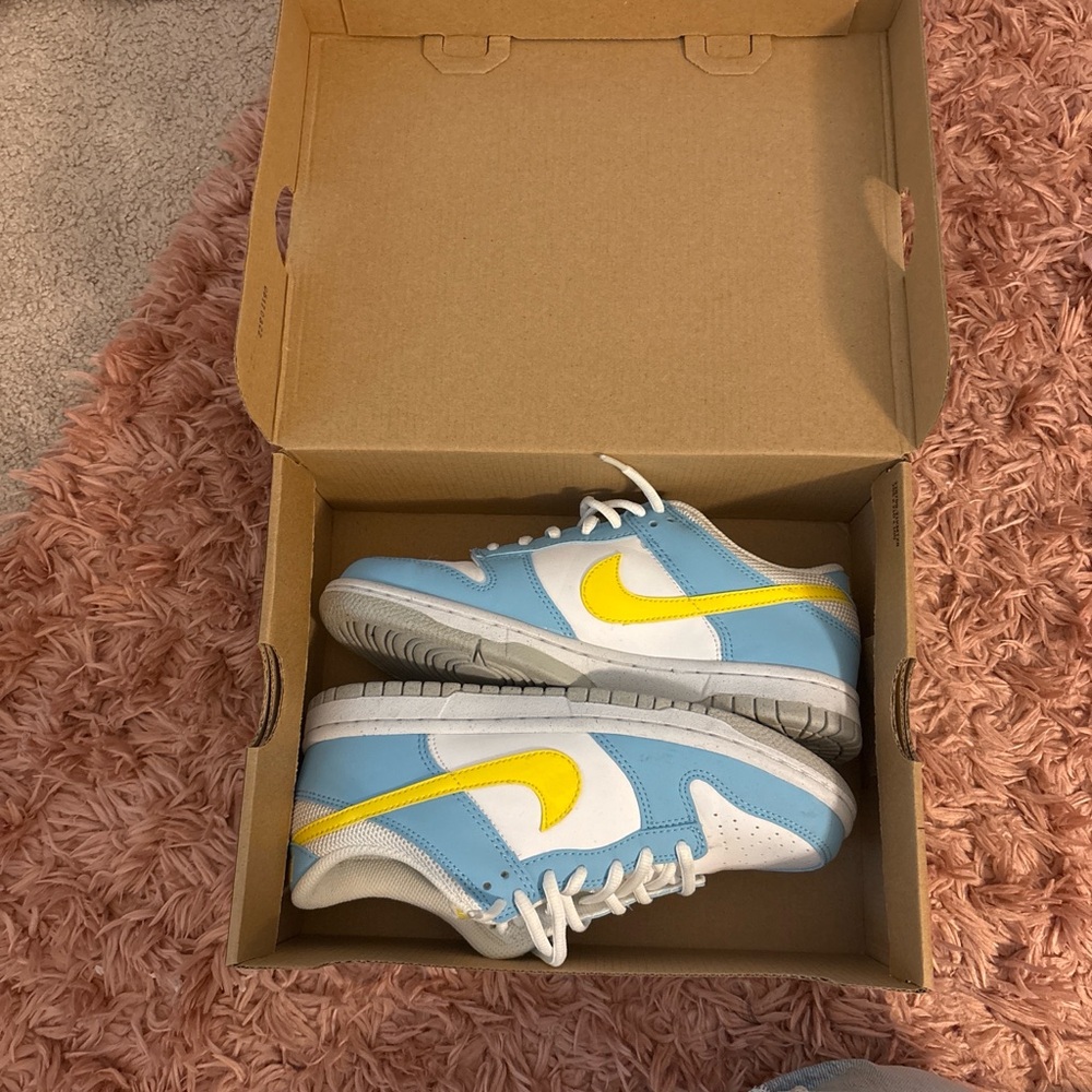 Nike Sky Blue and Yellow Sneakers